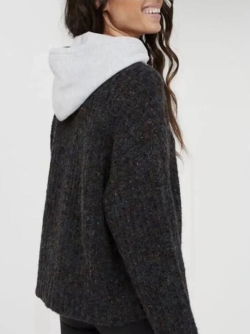 Offline by Aerie speckled knit sweater hoodie size xs VGUC - Picture 2 of 13